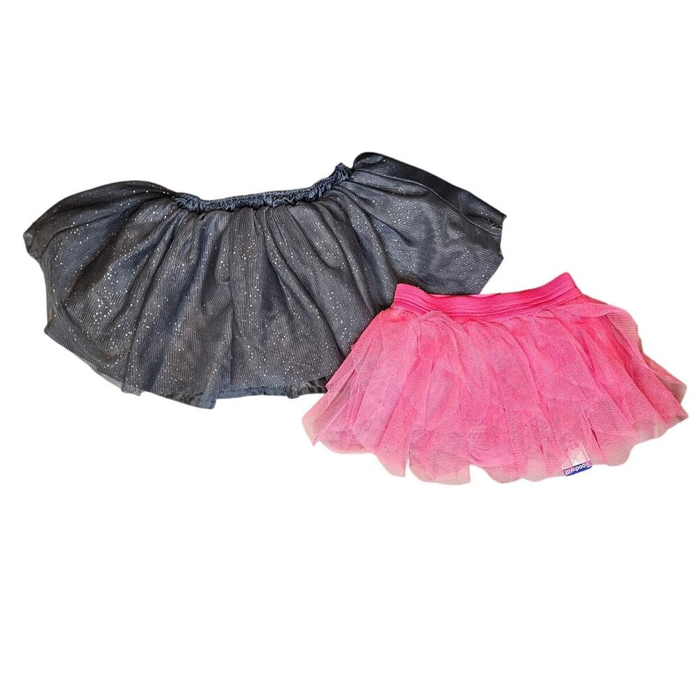 Child’s Place & Old Navy 0–3M Tutu Duo – Pink Blue-Gray Barbiecore Glam Glitter